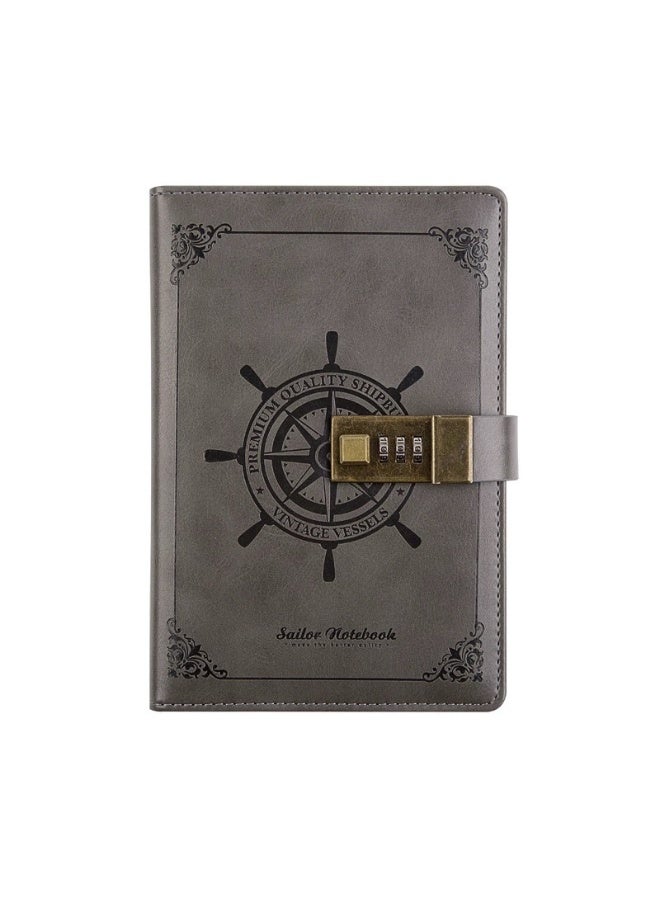 European Vintage Password Book Diary Book Business Notebook with Password Lock - Image 1